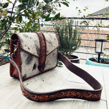 Load image into Gallery viewer, Cowhide Beauty Hand Tooled Leather Shoulder Bag
