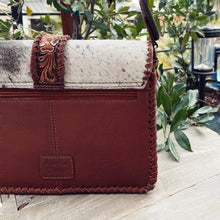 Load image into Gallery viewer, Cowhide Beauty Hand Tooled Leather Shoulder Bag
