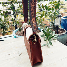 Load image into Gallery viewer, Cowhide Beauty Hand Tooled Leather Shoulder Bag
