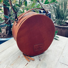 Load image into Gallery viewer, Jones Creek Hand Tooled Leather Canteen Crossbody Purse

