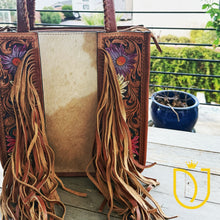 Load image into Gallery viewer, Spring Blooms Hair On Medium Western Leather Shoulder Bag
