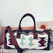 Load image into Gallery viewer, Collect Moments Western Leather Weekender Duffel

