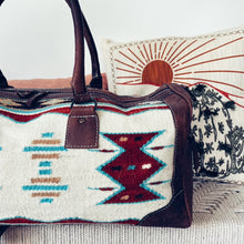 Load image into Gallery viewer, Collect Moments Western Leather Weekender Duffel
