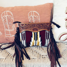 Load image into Gallery viewer, Logan Small Western Leather Crossbody Purse
