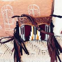 Load image into Gallery viewer, Logan Small Western Leather Crossbody Purse
