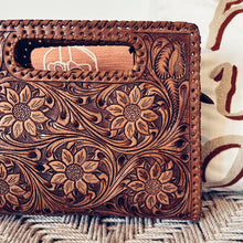 Load image into Gallery viewer, Ramona Hand Tooled Leather Clutch Purse

