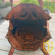 Load image into Gallery viewer, Painted Rocks Italian Leather Crossbody Purse
