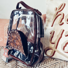 Load image into Gallery viewer, Clear Western Leather Concert Backpack
