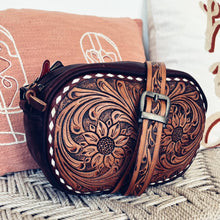 Load image into Gallery viewer, Clark Fork Western Leather Crossbody Purse

