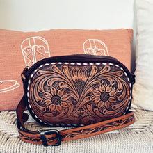 Load image into Gallery viewer, Clark Fork Western Leather Crossbody Purse
