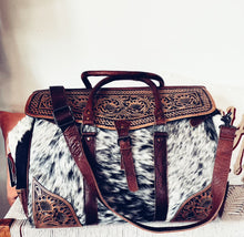 Load image into Gallery viewer, Beech Grove Western Leather Weekender Duffel Bag
