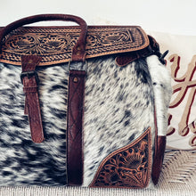 Load image into Gallery viewer, Beech Grove Western Leather Weekender Duffel Bag
