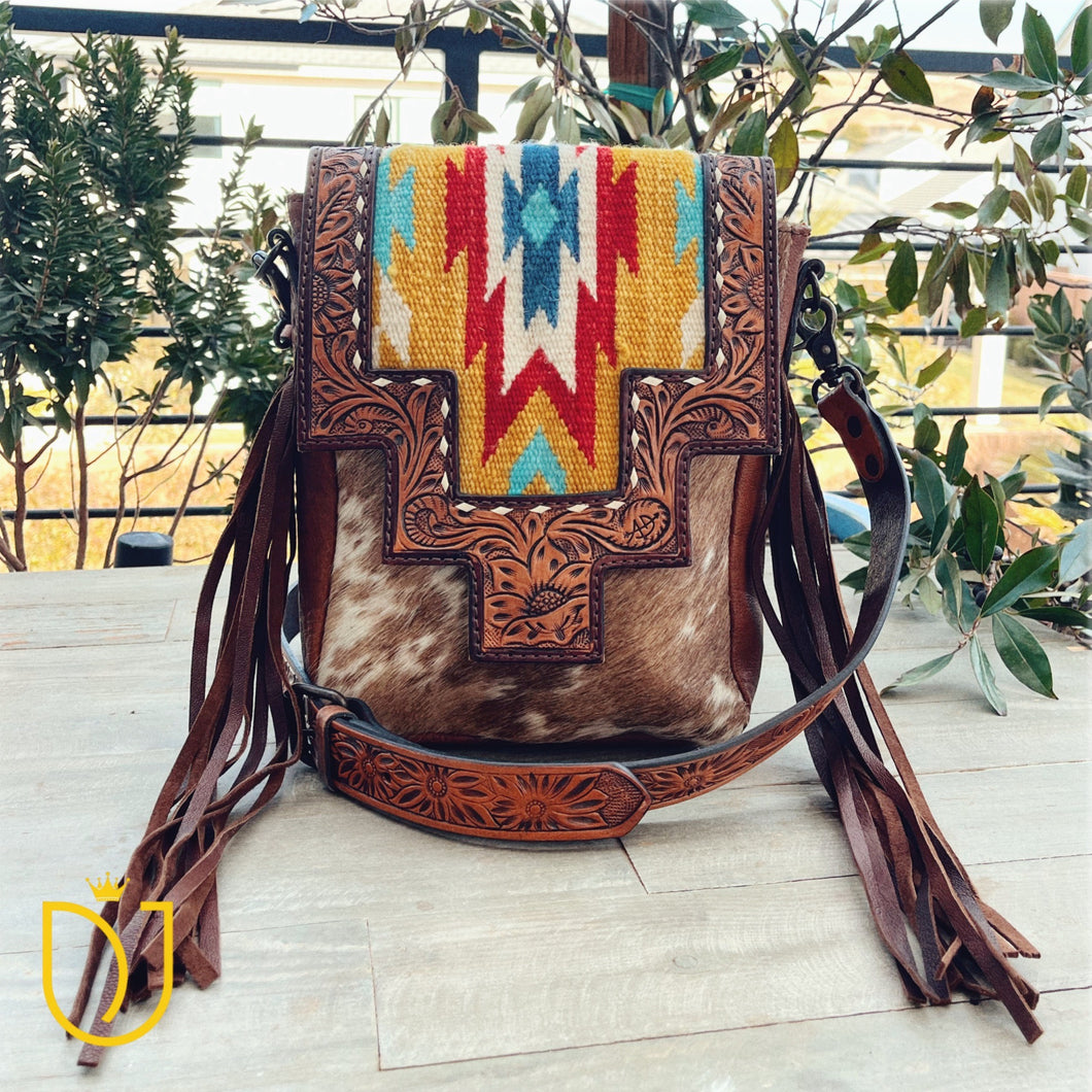 Oak Point Western Leather Crossbody Purse