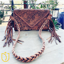 Load image into Gallery viewer, Coyote Run Hand Tooled Leather Purse
