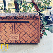 Load image into Gallery viewer, Coyote Run Hand Tooled Leather Purse

