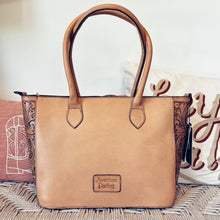 Load image into Gallery viewer, Calf Creek Hand Tooled Leather Shoulder Tote Bag
