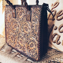 Load image into Gallery viewer, Whispering Pines Western Leather Crossbody Purse
