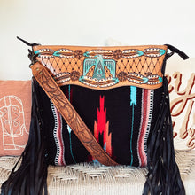 Load image into Gallery viewer, Thunderbird Western Leather Crossbody Purse
