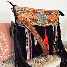 Load image into Gallery viewer, Thunderbird Western Leather Crossbody Purse
