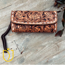 Load image into Gallery viewer, Dusty Pines Hand Tooled Leather Crossbody Wallet
