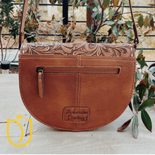 Load image into Gallery viewer, Copper Canyon Hand Tooled Leather Crossbody Purse
