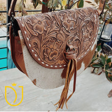 Load image into Gallery viewer, Copper Canyon Hand Tooled Leather Crossbody Purse
