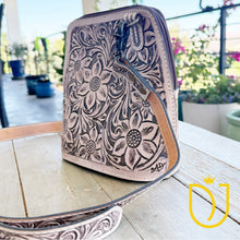 Load image into Gallery viewer, Rockwell Bone Hand Tooled Leather Crossbody Purse
