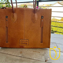 Load image into Gallery viewer, Wheatland Hand Tooled Leather Tote Bag

