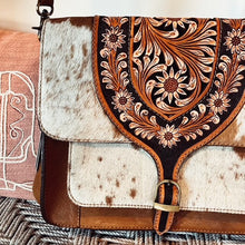 Load image into Gallery viewer, Leesville Western Leather Crossbody Purse
