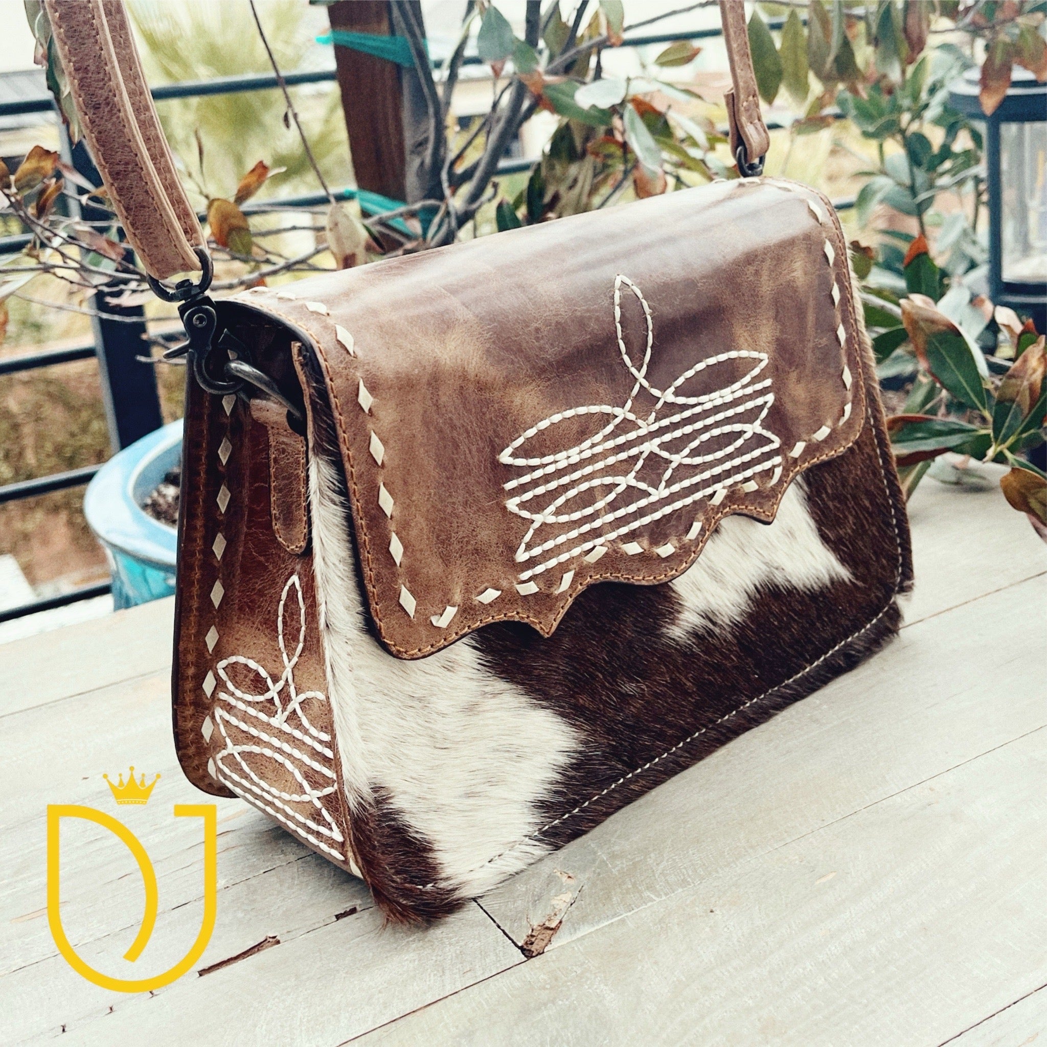 Barn Dance Leather Crossbody Purse
