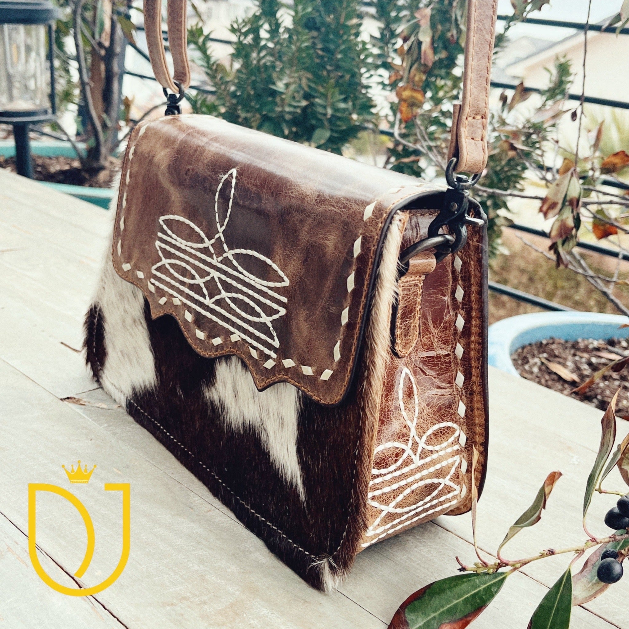 Barn Dance Leather Crossbody Purse