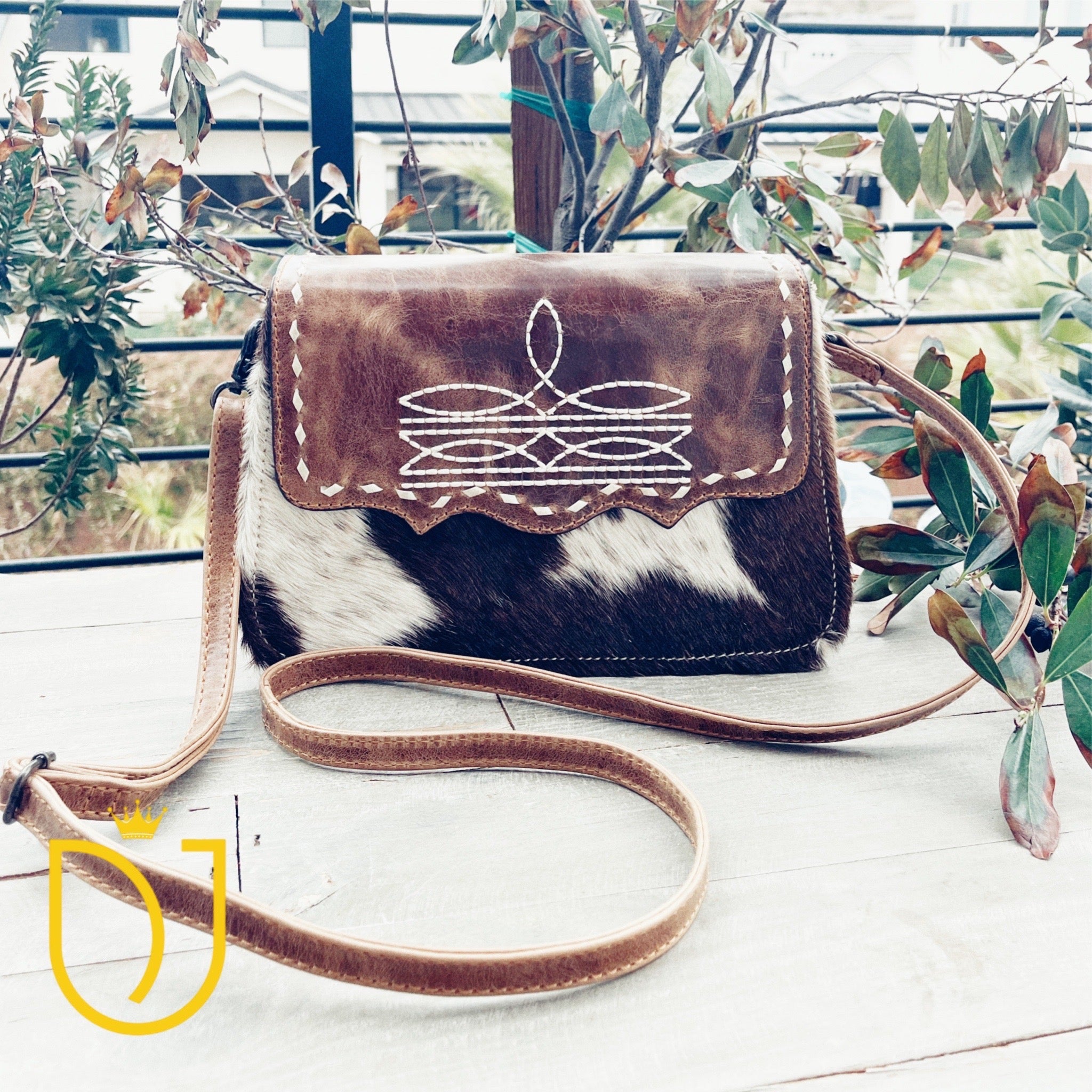 Barn Dance Leather Crossbody Purse