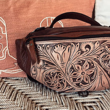 Load image into Gallery viewer, Round Grove Hand Tooled Leather Fanny Pack
