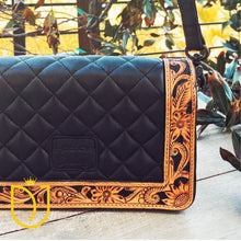 Load image into Gallery viewer, Aliante Hand Tooled Leather Crossbody Purse
