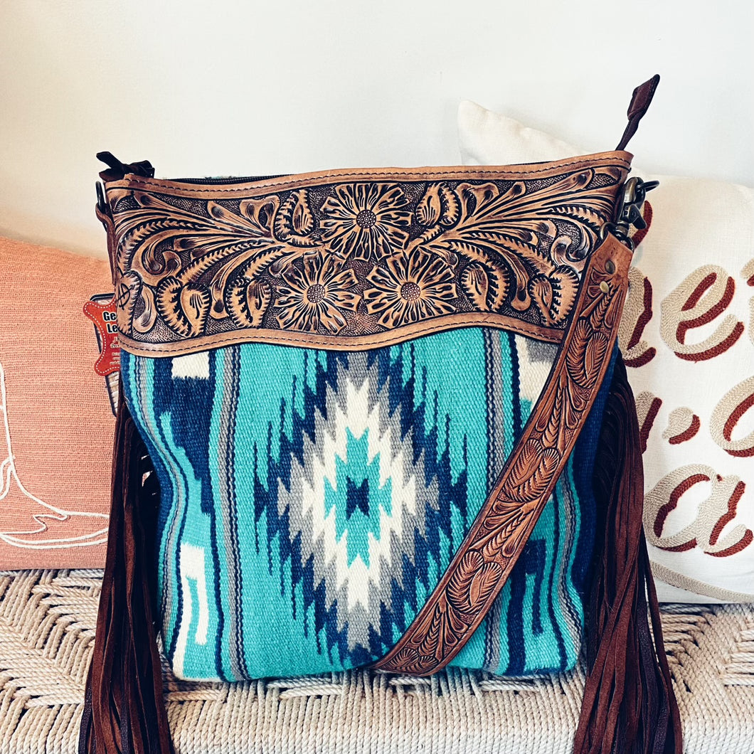 Desert Diamond Western Leather Crossbody Purse