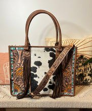 Load image into Gallery viewer, Country Meadows Western Leather Tote Bag
