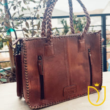 Load image into Gallery viewer, Whispering Pines Hand Tooled Leather Purse
