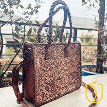 Load image into Gallery viewer, Whispering Pines Hand Tooled Leather Purse
