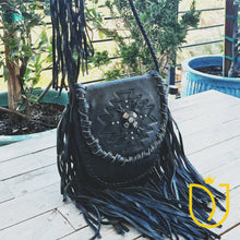 Load image into Gallery viewer, Moonlit Sage Leather Crossbody Purse
