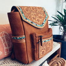 Load image into Gallery viewer, West Bend Western Leather Backpack
