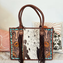 Load image into Gallery viewer, Country Meadows Western Leather Tote Bag
