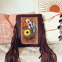 Load image into Gallery viewer, Flower Patch Western Leather Crossbody Purse
