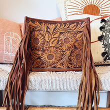 Load image into Gallery viewer, Gardendale Hand Tooled Leather Crossbody Purse
