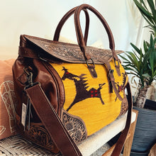 Load image into Gallery viewer, Horseback Western Leather Weekender Duffel
