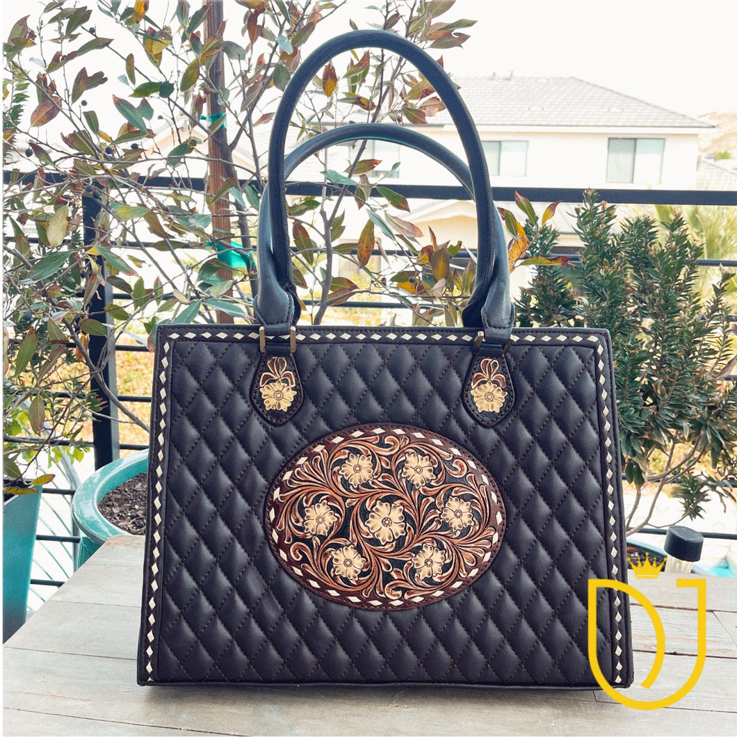 EverGrace Hand Tooled Leather Shoulder Bag