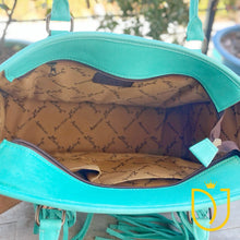 Load image into Gallery viewer, Crocodile Embossed Hand Tooled Leather Tote Bag
