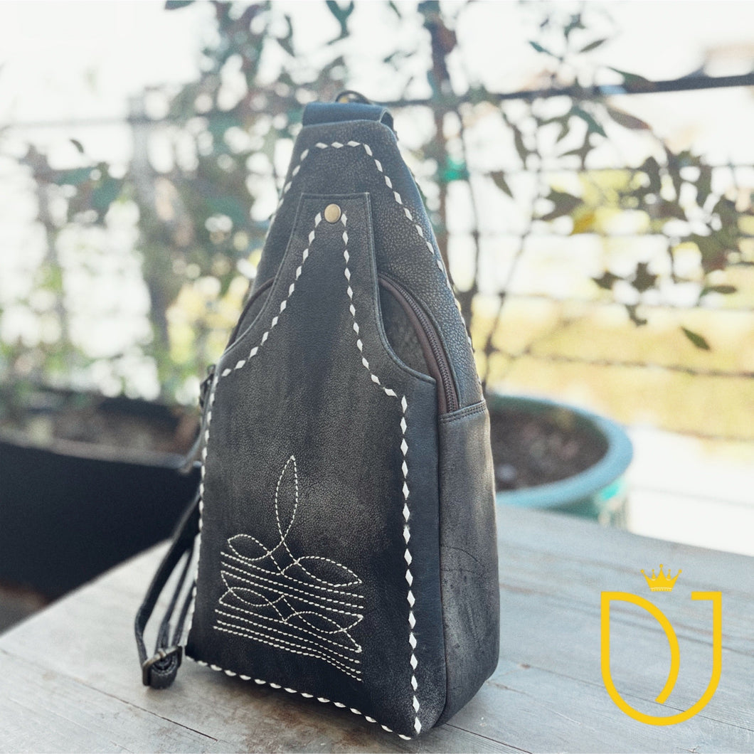 Bygone Beauty Leather Sling Bag