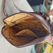 Load image into Gallery viewer, The Angelina Hand Tooled Leather Crossbody Purse
