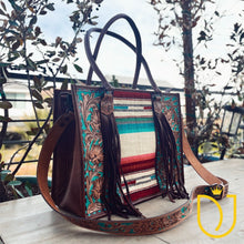 Load image into Gallery viewer, Fairview Heights Western Leather Tote Bag
