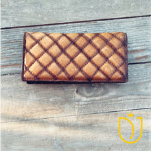 Load image into Gallery viewer, Western Whiskey Quilted Leather Wallet
